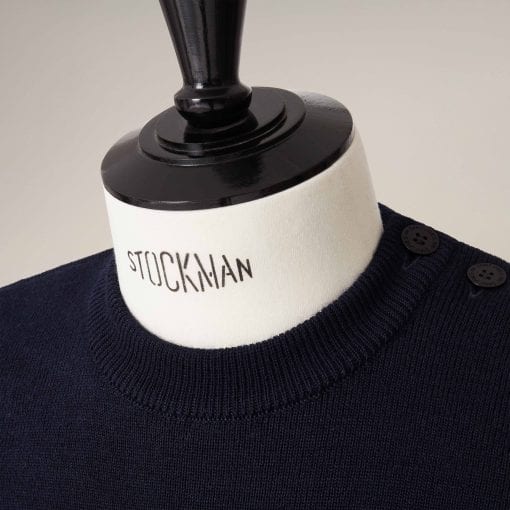 Marinier Wool Sweater Stripe Navy/Sand