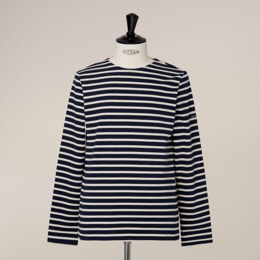Meridien Cotton Sweater - Marine/Sand
