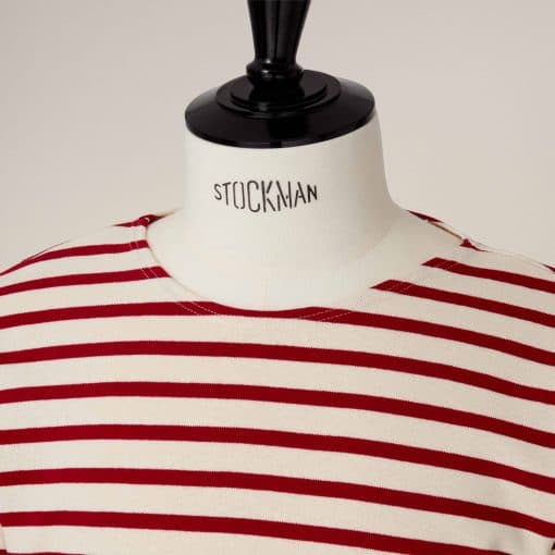 Meridien Cotton Sweater – Sand/Red