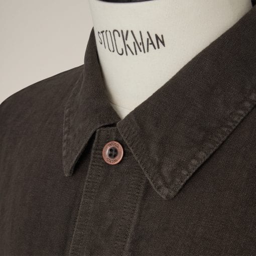 Vetra Heavy Linen Craftman Jacket – Natural Brown