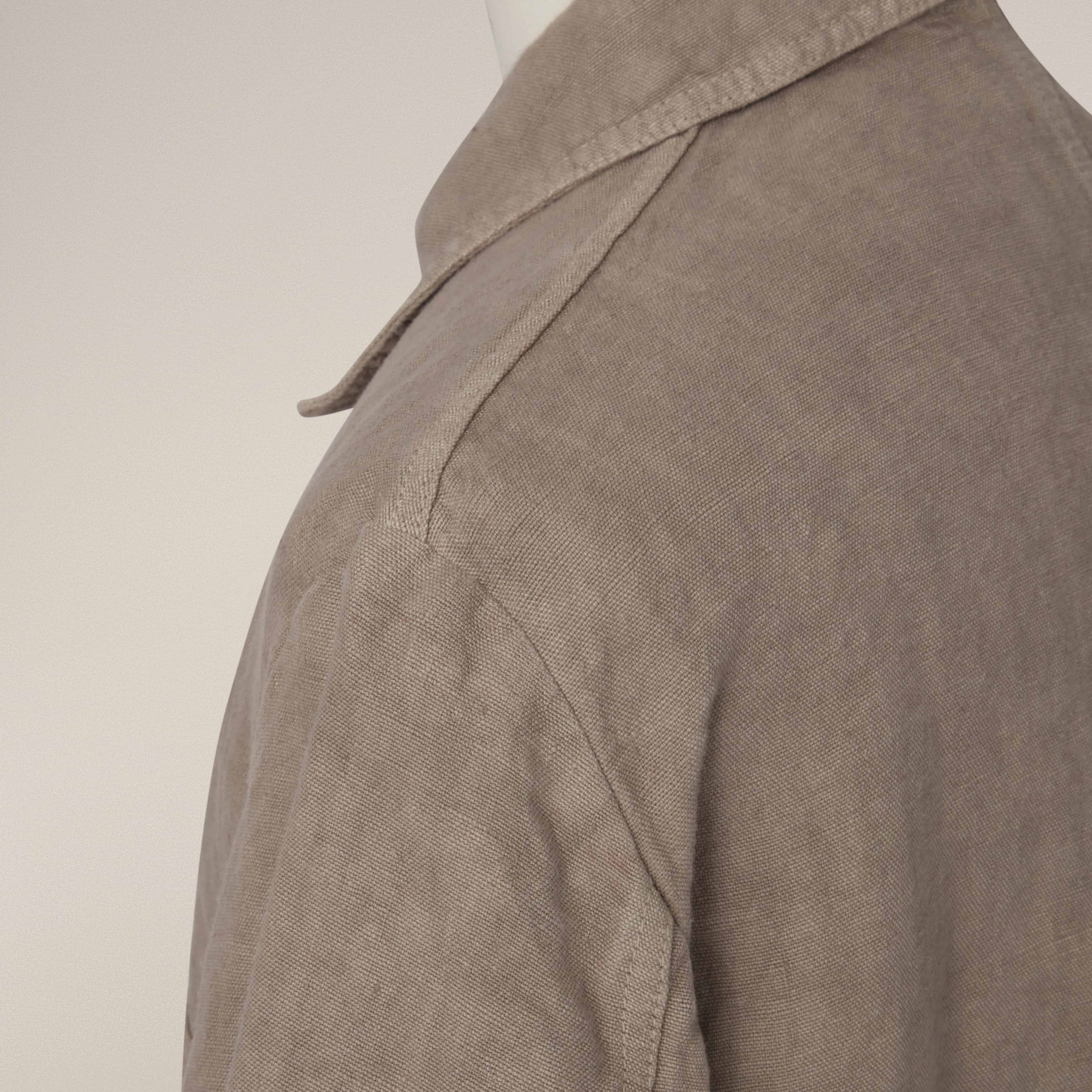 Vetra Heavy Linen Craftman Jacket – Natural Grey - Image 4