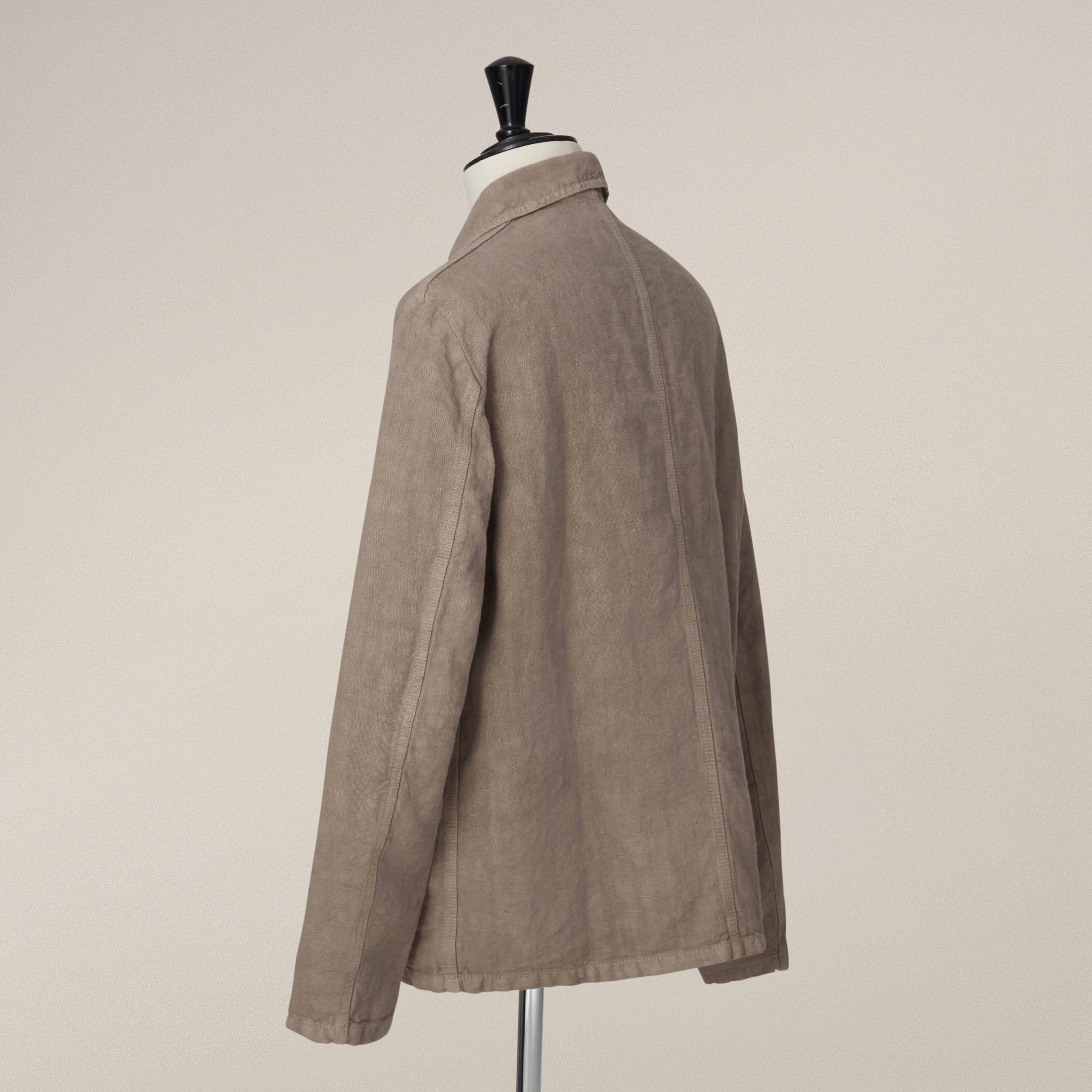 Vetra Heavy Linen Craftman Jacket – Natural Grey - Image 3
