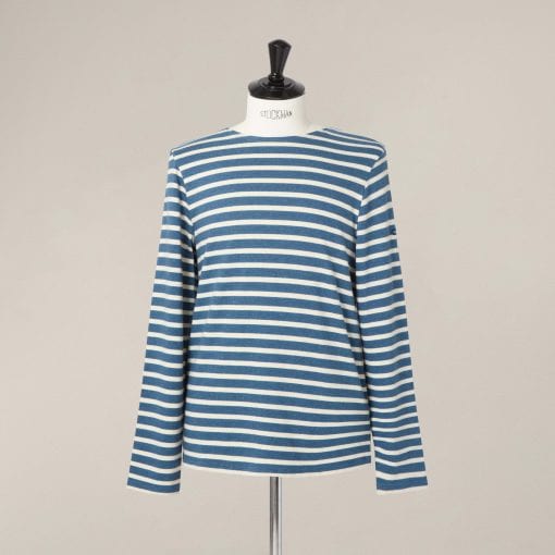 Meridien Cotton Sweater Indigo/Sand
