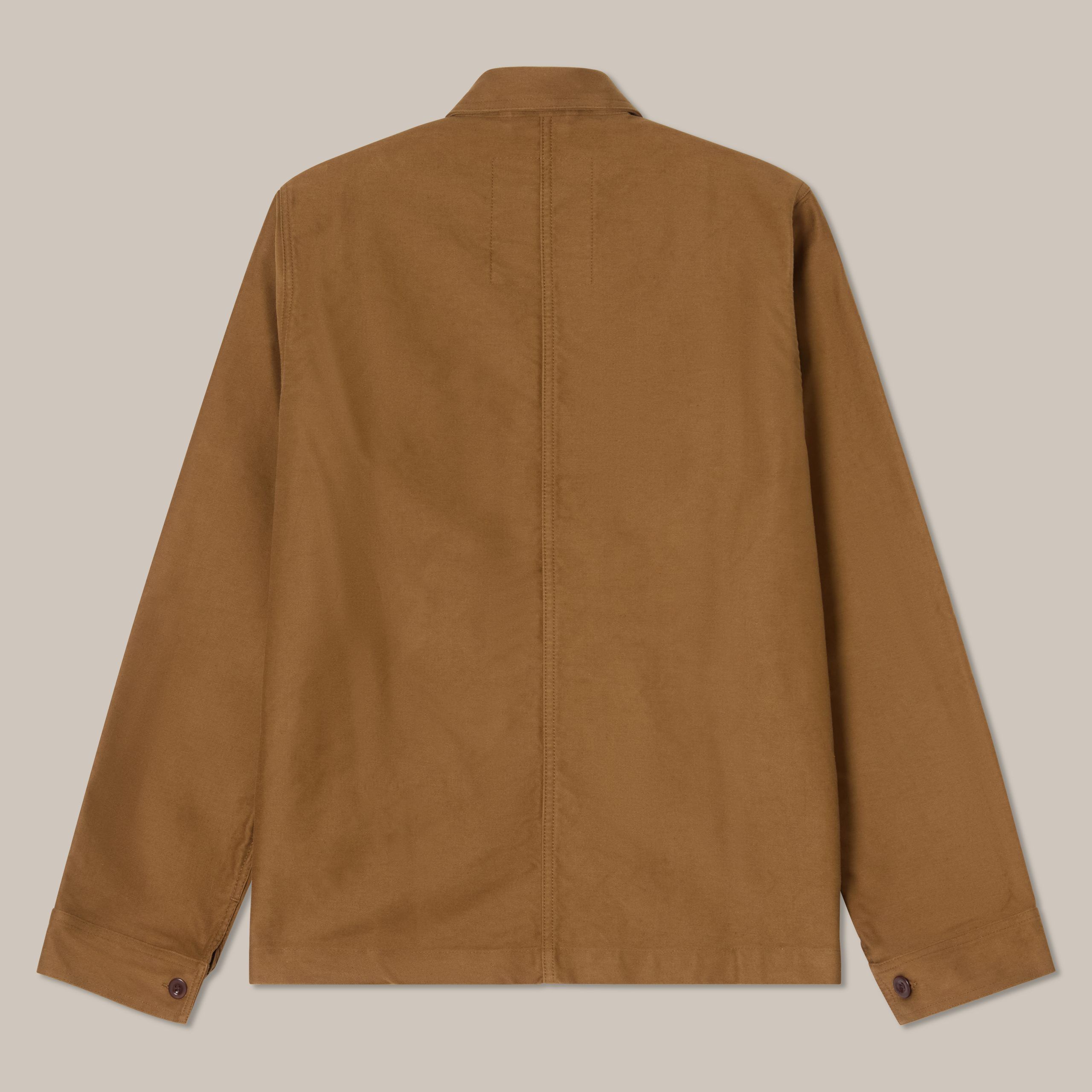 L’Usine Bleue Moleskin Work Jacket -  Brown - Image 3