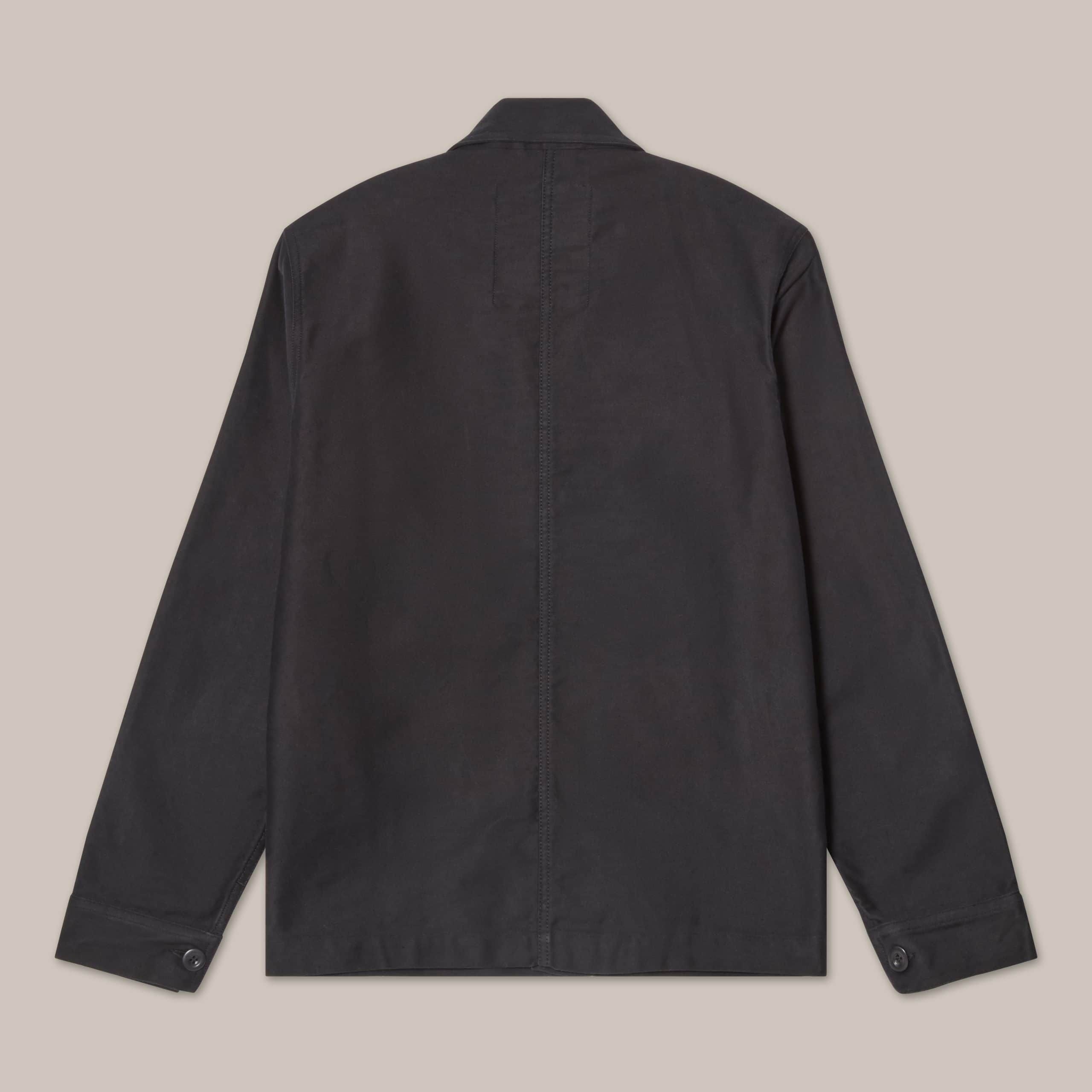 L’Usine Bleue Moleskin Work Jacket - Black - Image 3