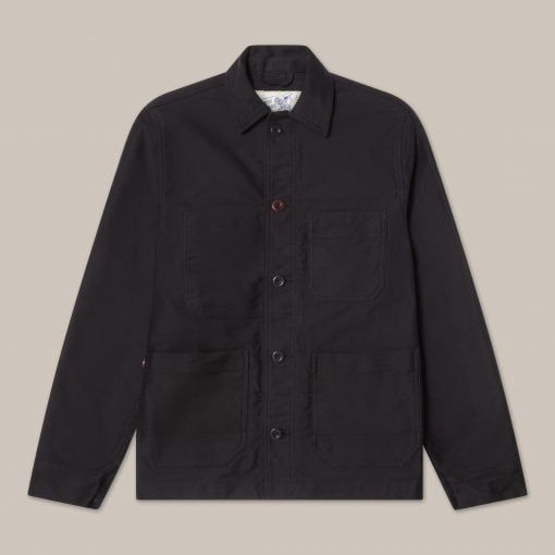 L’Usine Bleue Moleskin Work Jacket - Black