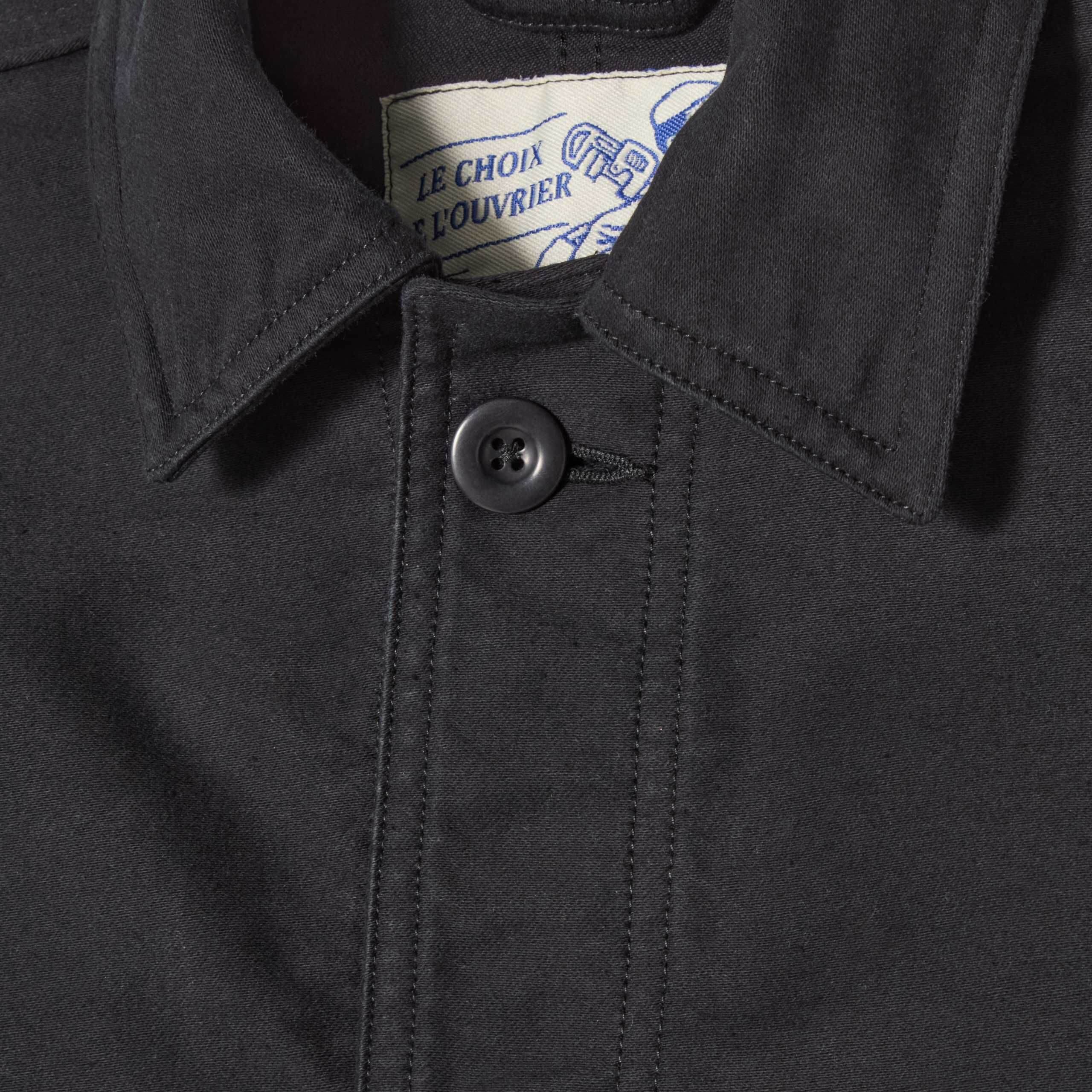 L’Usine Bleue Moleskin Work Jacket - Black - Image 2
