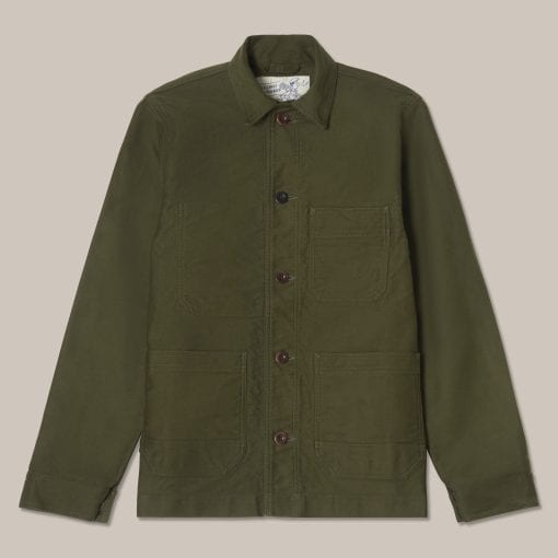 L’Usine Bleue Moleskin Work Jacket - Khaki Green