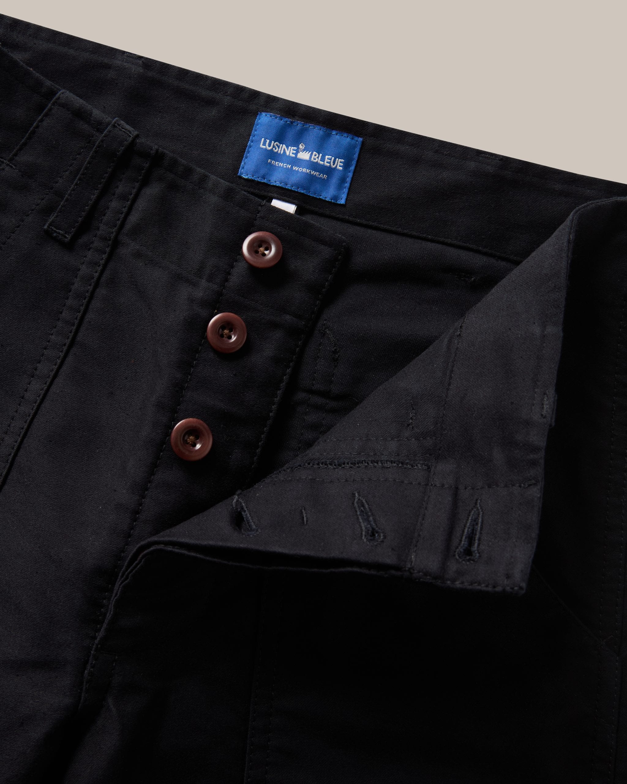 L’Usine Bleue Moleskin Work Pants - Black - Image 3