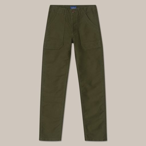 L’Usine Bleue Moleskin Work Pants - khaki green