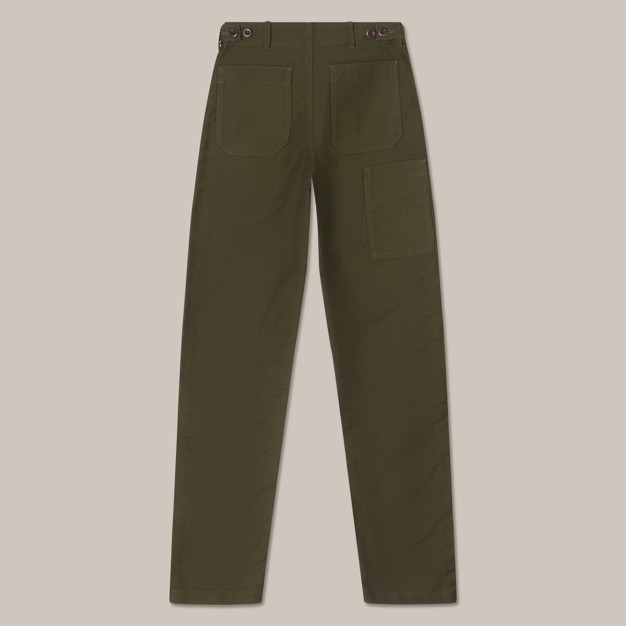 L’Usine Bleue Moleskin Work Pants - Khaki Green - Image 4