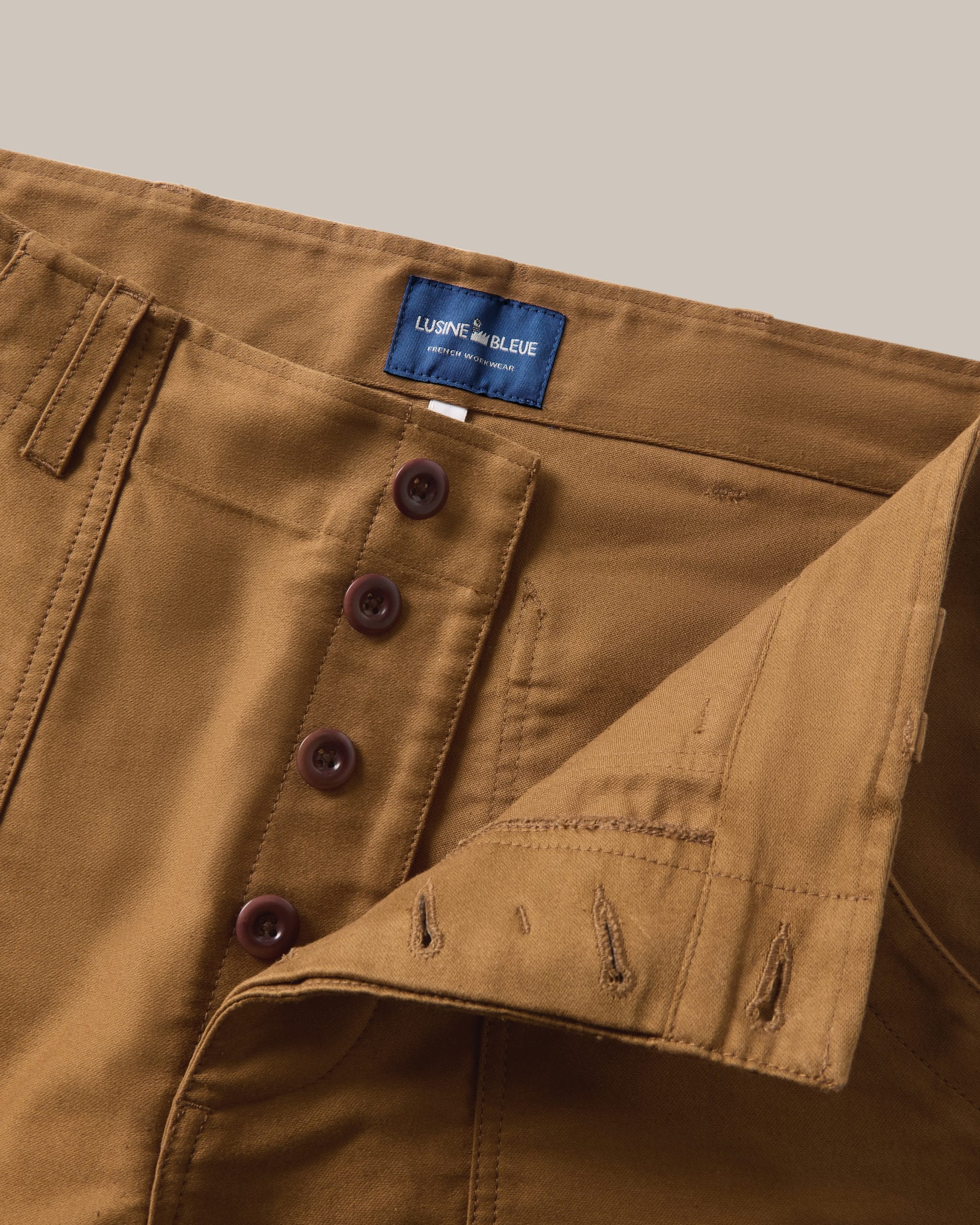L’Usine Bleue Moleskin Work Pants - Brown - Image 3