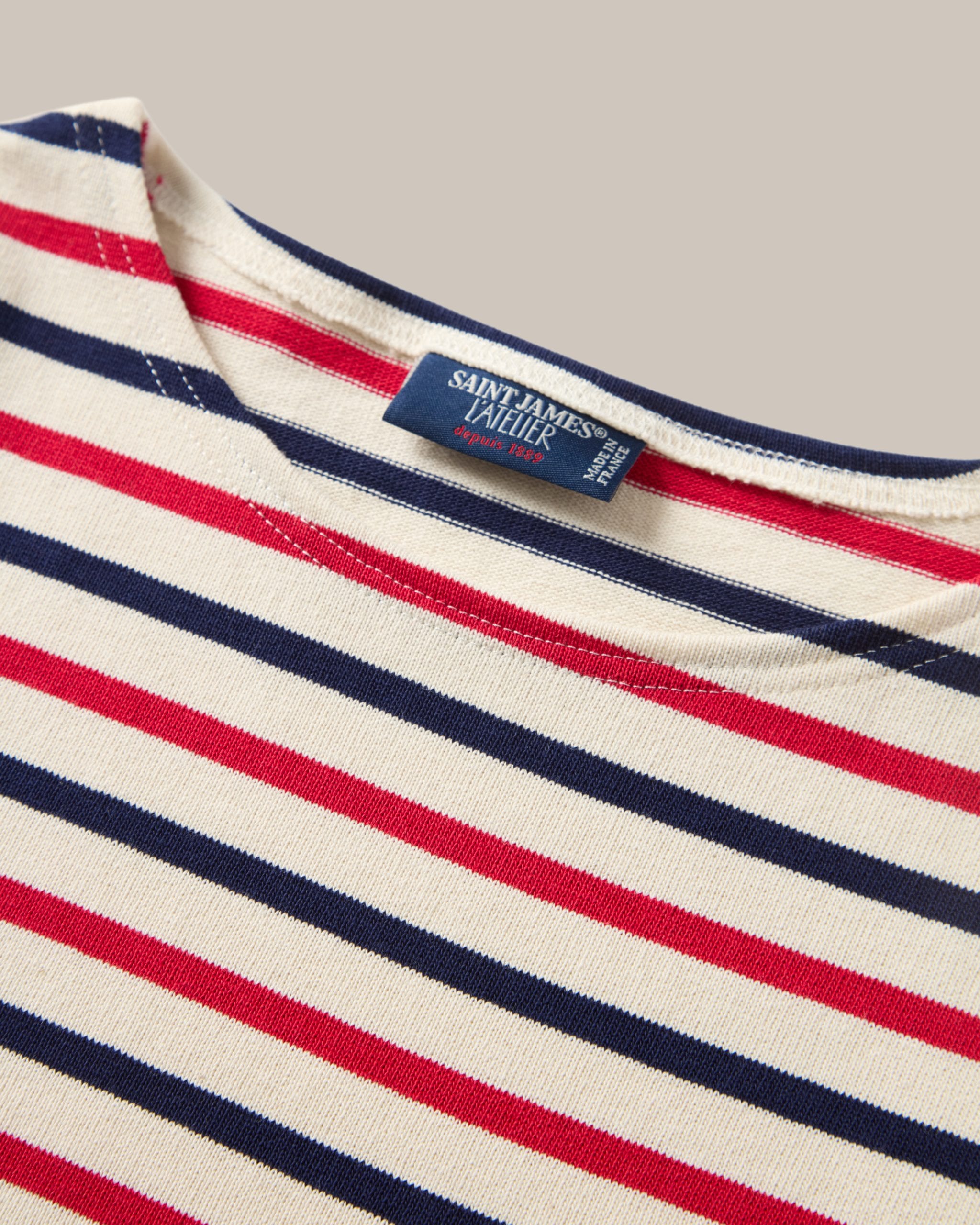 Saint James Meridien Cotton Sweater Tricolor - Image 2