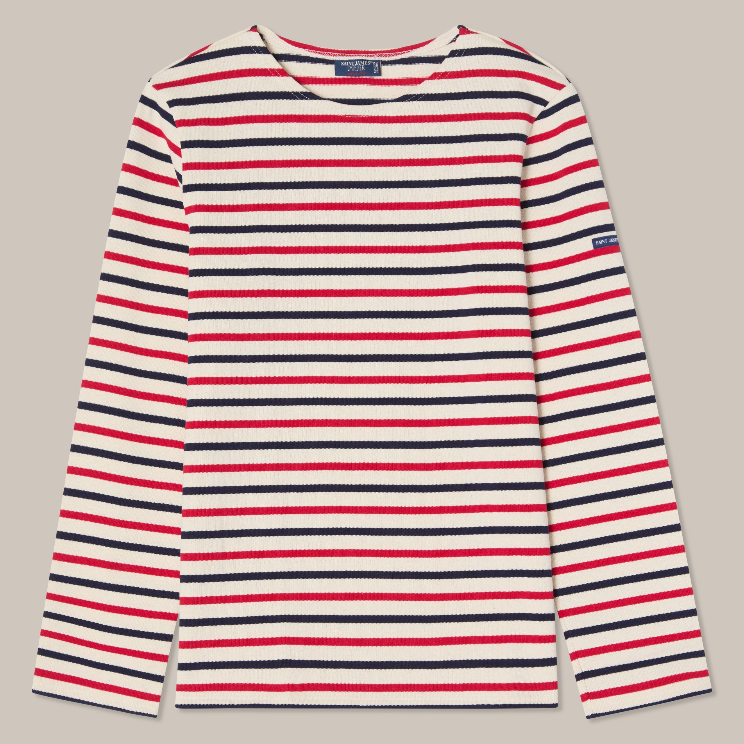 Saint James Meridien Cotton Sweater Tricolor