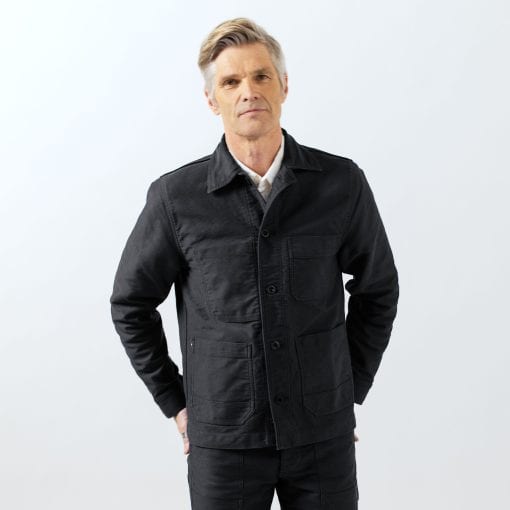 L’Usine Bleue Moleskin Work Jacket – Black