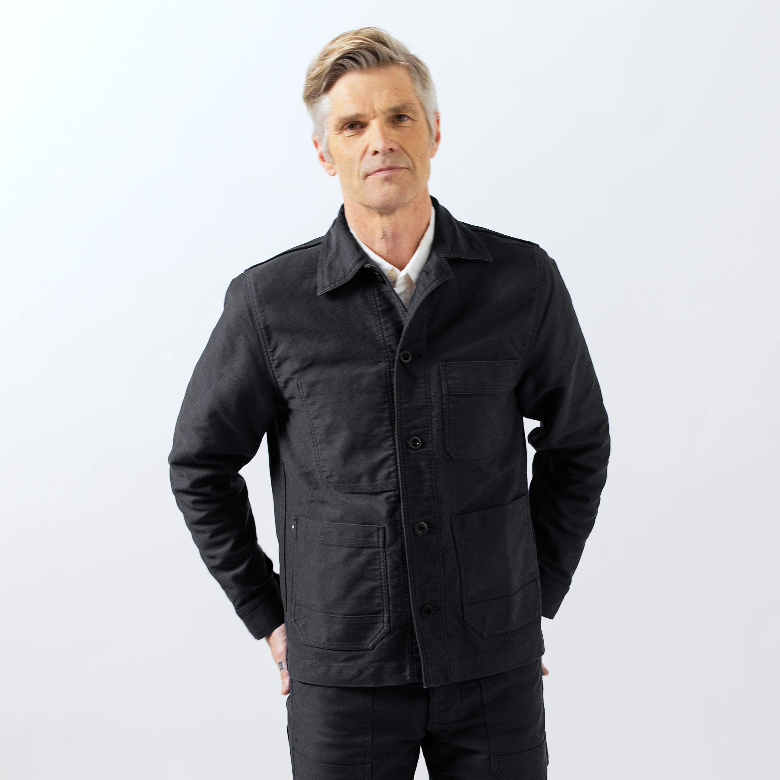L’Usine Bleue Moleskin Work Pants - Black - Image 2