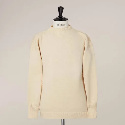 Guernsey Fisherman’s Wool Sweater - Sand