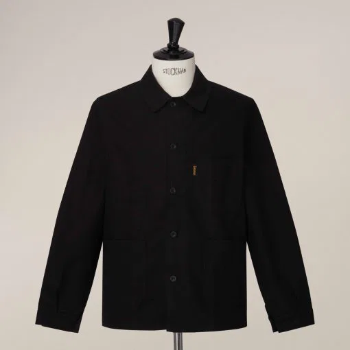 Le Laboureur Craftman Linen Jacket – Black