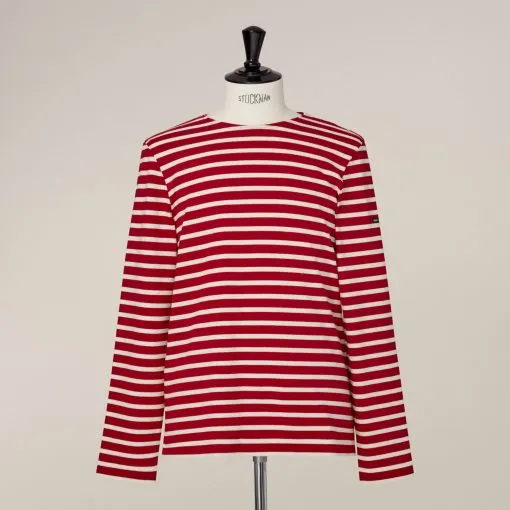 Meridien Cotton Sweater - Red/Sand