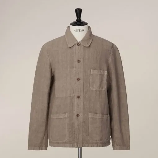 Vetra Heavy Linen Craftman Jacket – Natural Grey