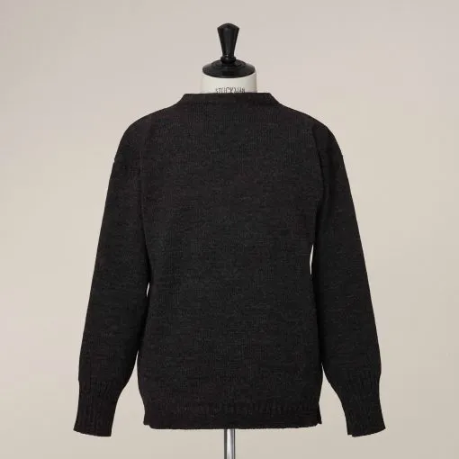 Guernsey Fisherman’s Wool Sweater - Charcoal