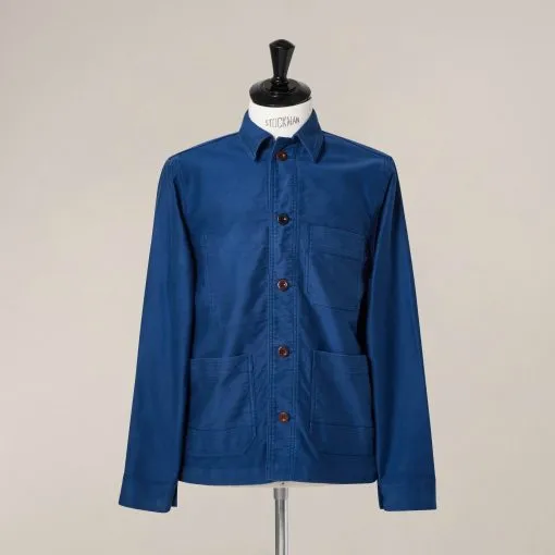 L’Usine Bleue Moleskin Work Jacket - Blue