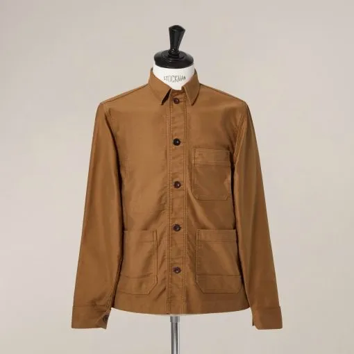 L’Usine Bleue Moleskin Work Jacket -  Brown