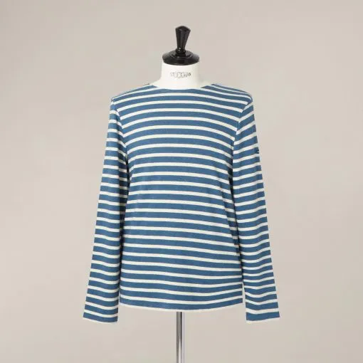 Meridien Cotton Sweater Indigo/Sand