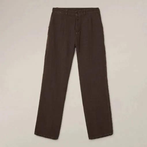 Vetra Heavy Linen Craftman Pants – Brown