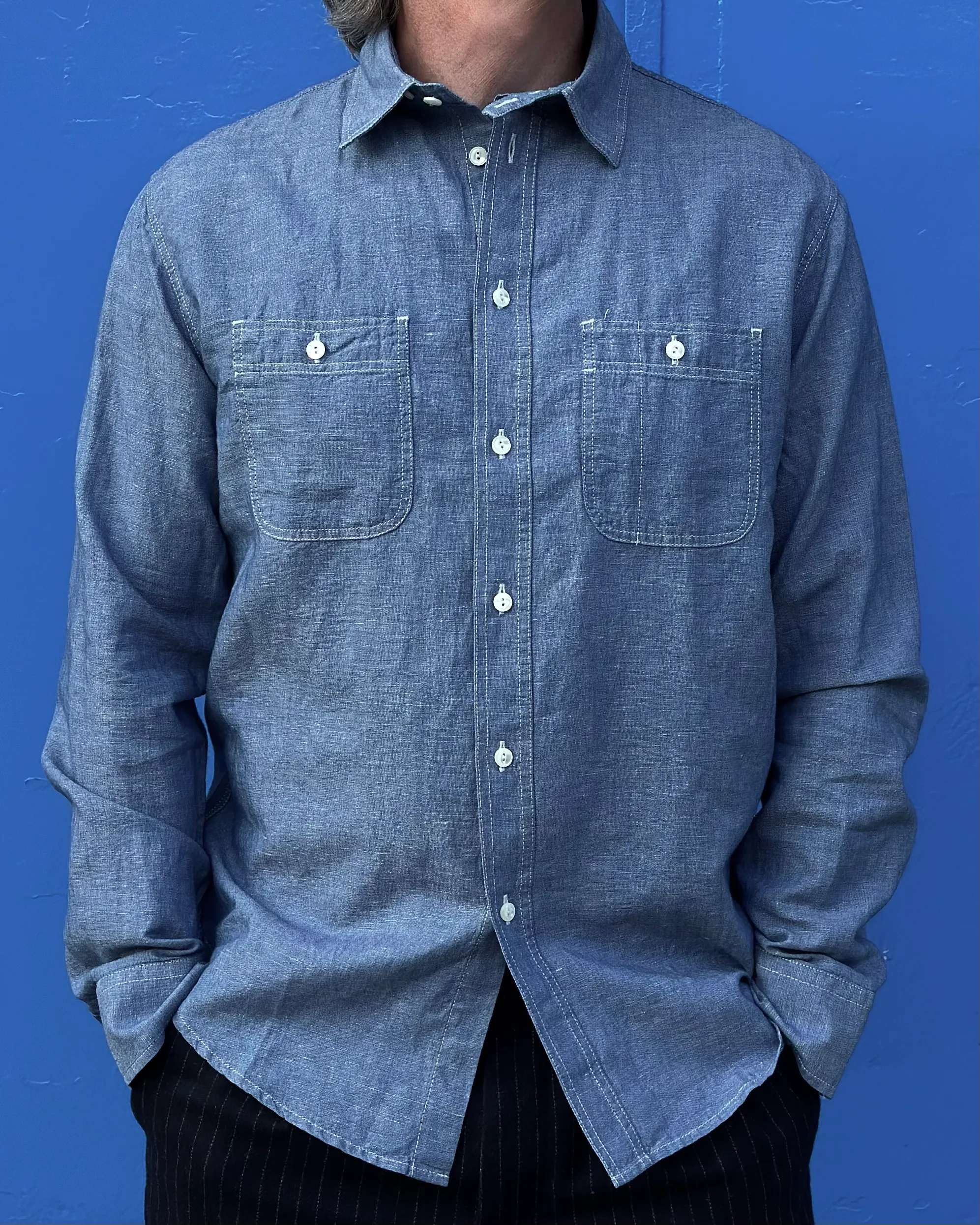 L’Usine Bleue Chambray Work Shirt - Image 3