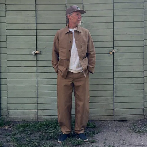 Le Laboureur Craftman Linen Jacket – Beige