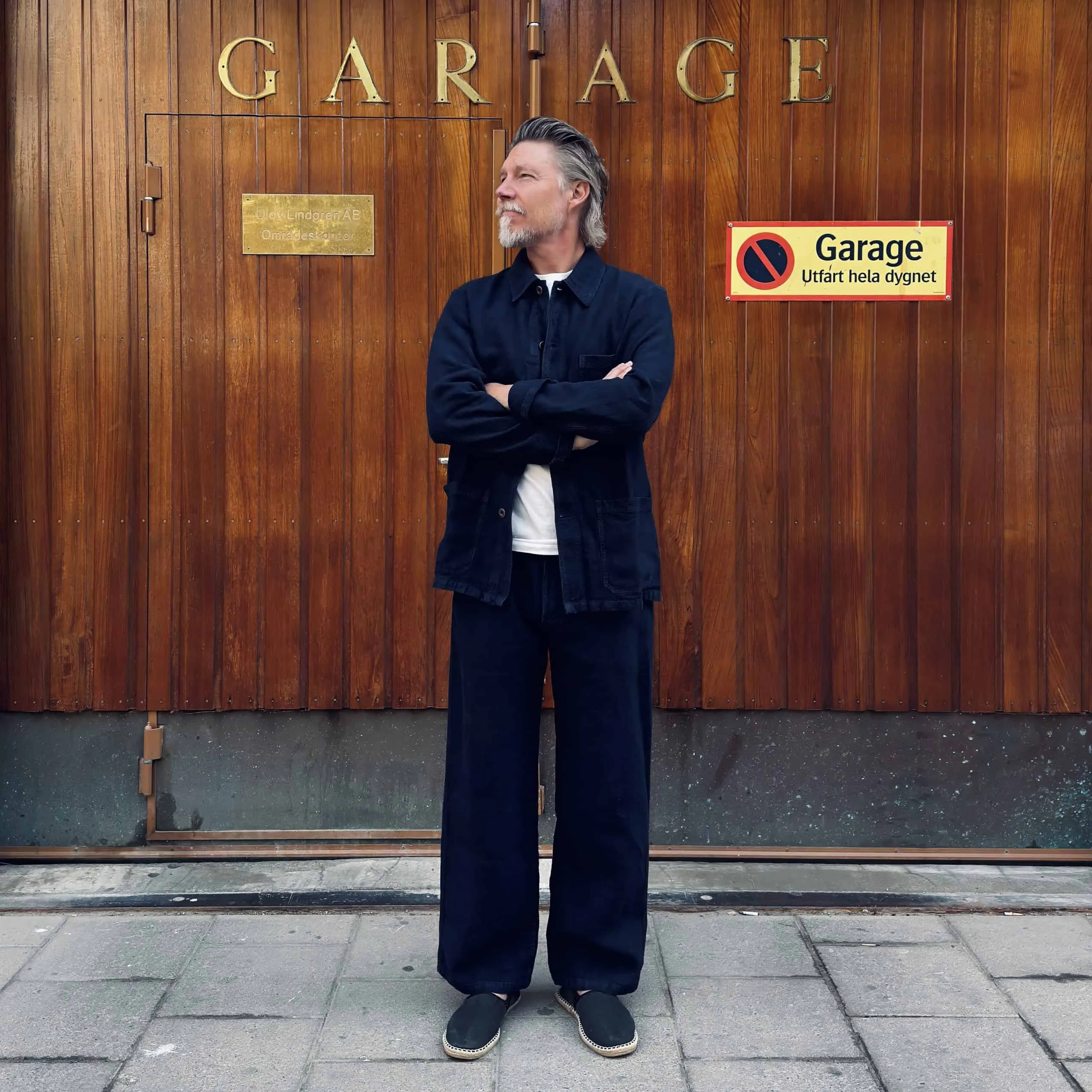 Vetra Heavy Linen Craftman Jacket – Navy - Image 2