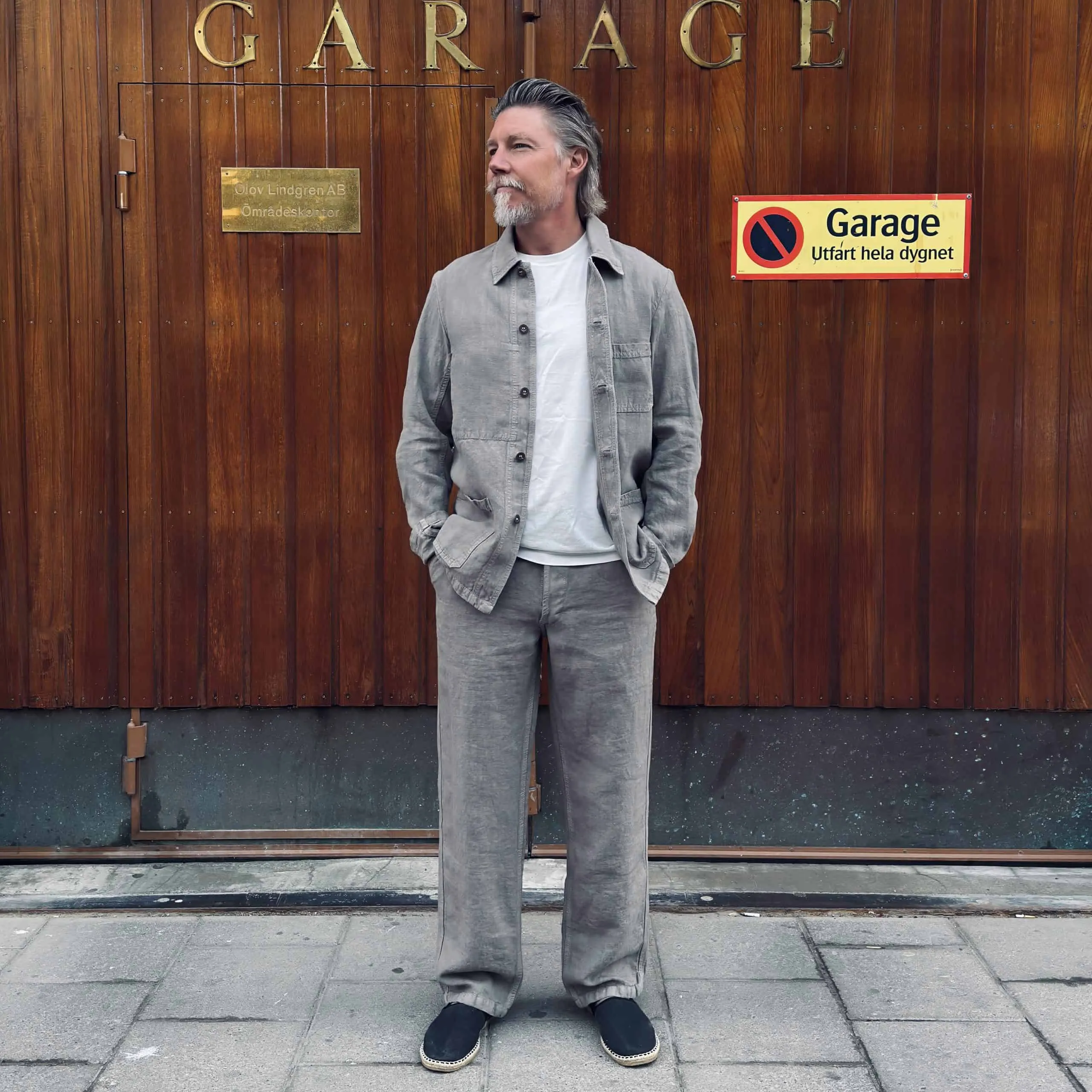 Vetra Heavy Linen Craftman Pants – Natural Grey - Image 2