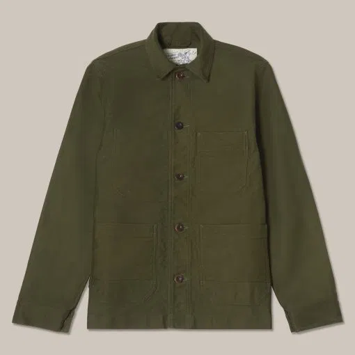 L’Usine Bleue Moleskin Work Jacket - Khaki