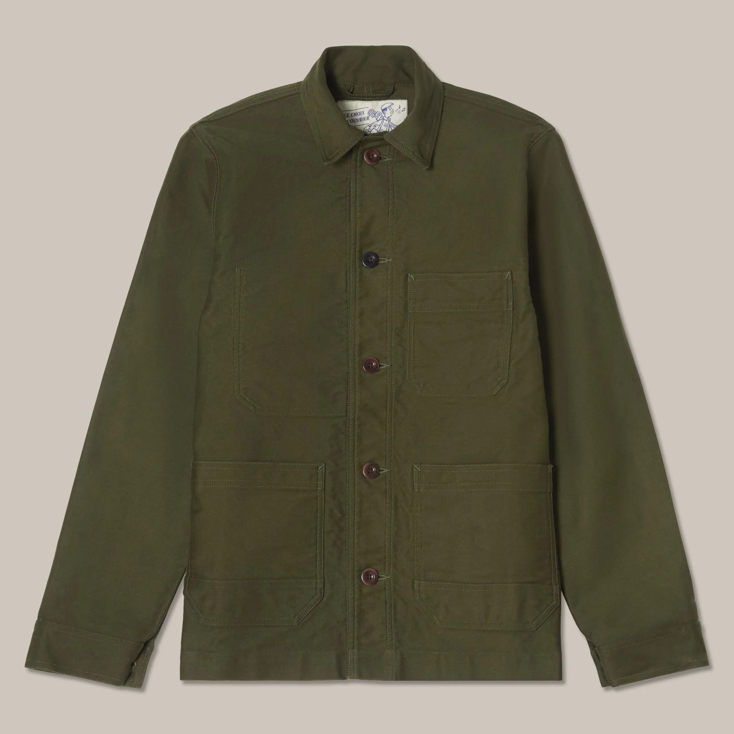 L’Usine Bleue Moleskin Work Jacket - Khaki