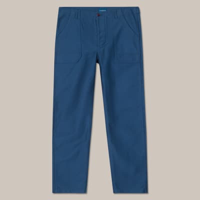 L'Usine Bleue Moleskin Work Pants - Blue - L'Usine Bleue