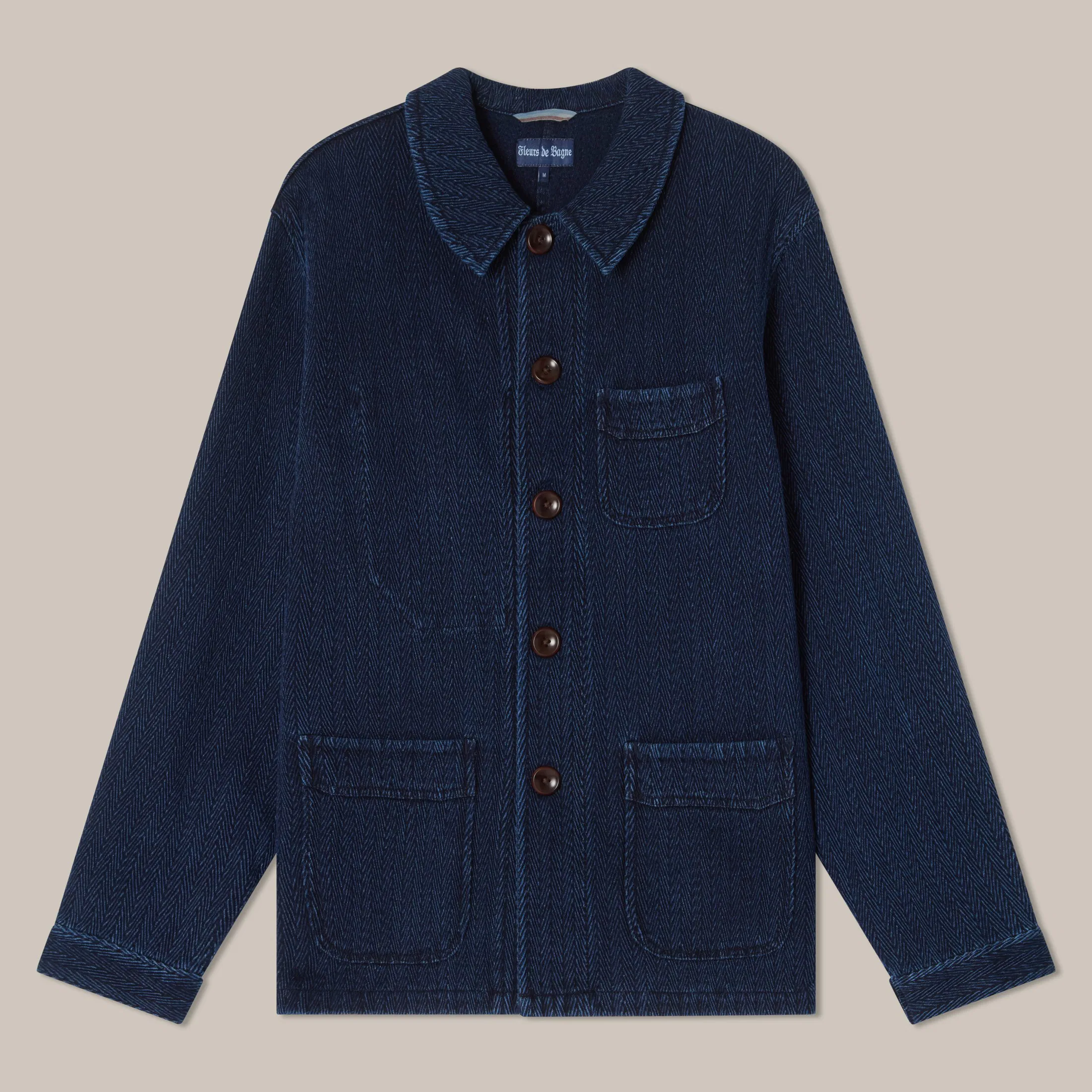 HBT 14oz Sashiko Indigo Jacket - L'Usine Bleue