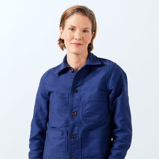 L'Usine Bleue Moleskin Work Jacket - Blue - L'Usine Bleue