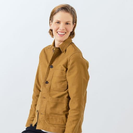 L'Usine Bleue Moleskin Work Jacket - Brown - L'Usine Bleue